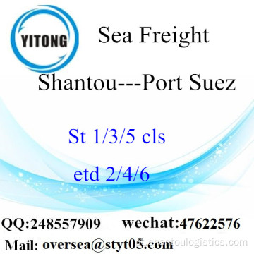 Consolidação de LCL Shantou porto a Porto Suez